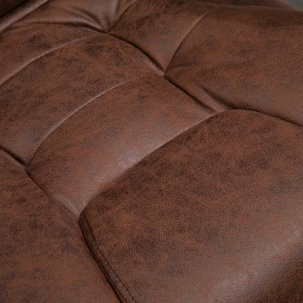 Heated 6-Point Vibration Massage Executive Office Chair with Adjustable Swivel, Recliner & Footrest - Brown