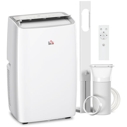 12,000 BTU Portable Air Conditioner with Dehumidifier, Remote & Timer for 25m² Room - White