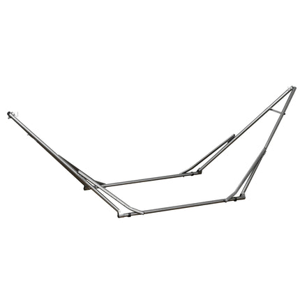 Foldable Portable Metal Hammock Stand 2-in-1 Hammock Net & Clothes Drying Rack 120kg Load - Black