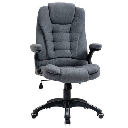 Ergonomic Adjustable Swivel Desk Chair with Armrests, Recline & Tilt Function - Dark Grey