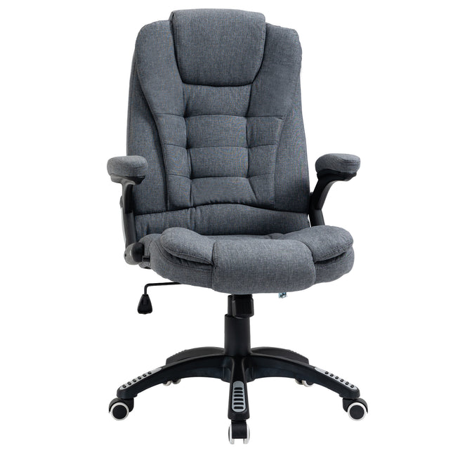 Ergonomic Adjustable Swivel Desk Chair with Armrests, Recline & Tilt Function - Dark Grey