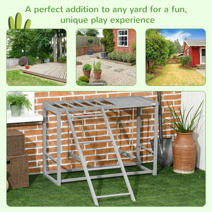 Chicken Activity Play Swing Set for 3-4 Birds Wooden Coop - Grey