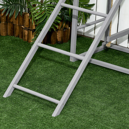 Chicken Activity Play Swing Set for 3-4 Birds Wooden Coop - Grey
