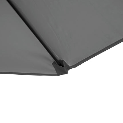 2.5m Offset Cantilever Parasol Set with Cross Base - Dark Grey