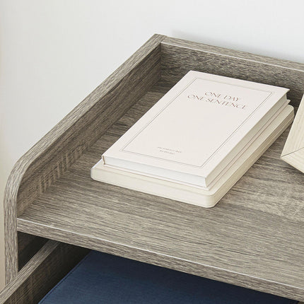 Floating Nightstand Set of 2 Wall Mounted Bedside Tables with Storage Drawer - Grey