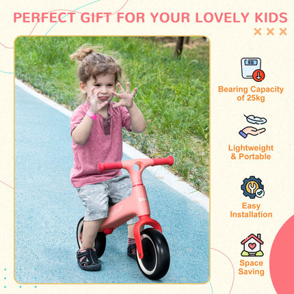Adjustable Balance Bike for Toddlers 1.5-3 Years - Pink
