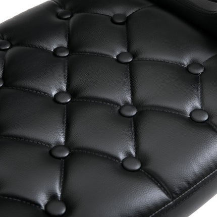 PU Leather Upholstered Adjustable Swivel Bar Stool with Back, Armrest & Footrest - Black