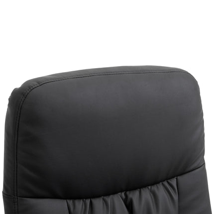 Executive Recliner Chair with Footstool High Back Lounge Armchair - Black