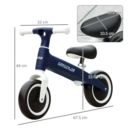 Adjustable Toddler Balance Bike for Leg Strengthening - Blue
