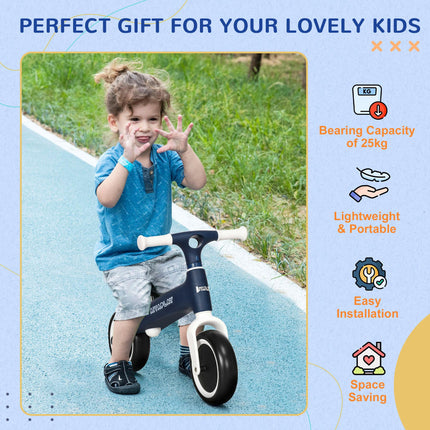 Adjustable Toddler Balance Bike for Leg Strengthening - Blue
