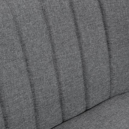 Modern Double Seat Loveseat Sofa with Wood Legs - Grey