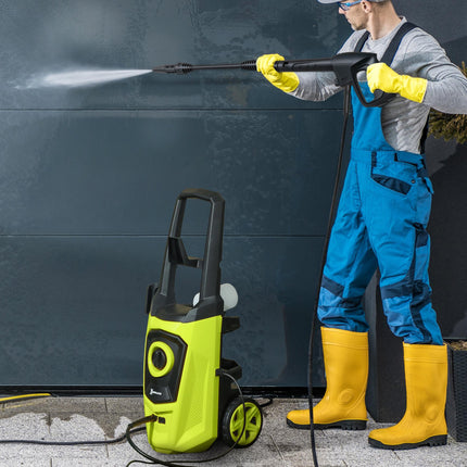 1800W High Pressure Washer 150 Bar 510 L/h Portable Power Jet Wash Cleaner for Garden Car - Green