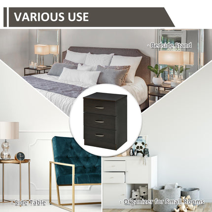 Bedside Cabinet with Drawer and Shelf, White Bedside Table for Bedroom, Living R