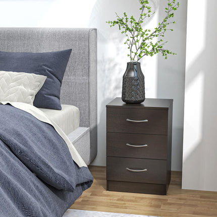 Bedside Cabinet with Drawer and Shelf, White Bedside Table for Bedroom, Living R
