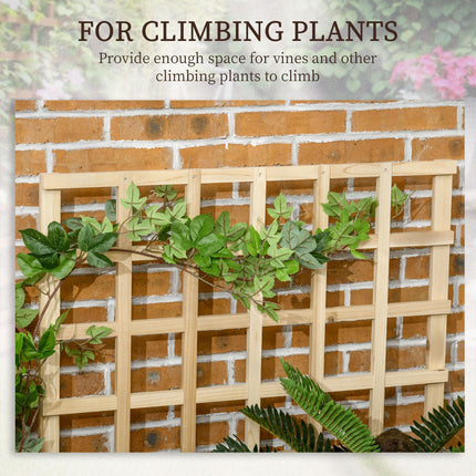 3 Tier Wooden Garden Planter with Trellis for Climbing Vines - Natural Tone
