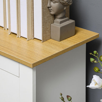 Modern Sideboard Cabinet with Double Doors & Drawers for Dining, Living & Entryway - White