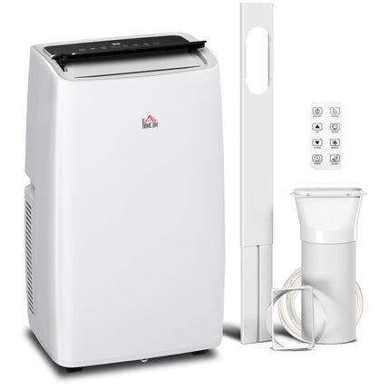 14,000 BTU Portable Air Conditioner with Dehumidifier, Remote, LED Display, Timer & Window Kit for 40m² - White