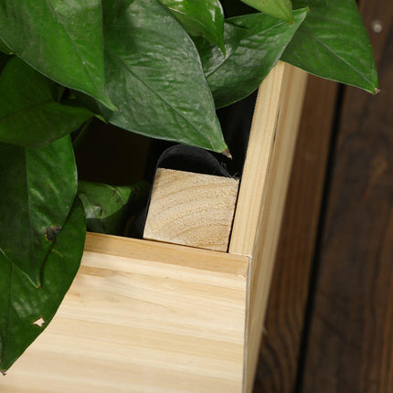 Wooden Garden Planter with Trellis for Climbing Plants 1 Piece - Natural Tone