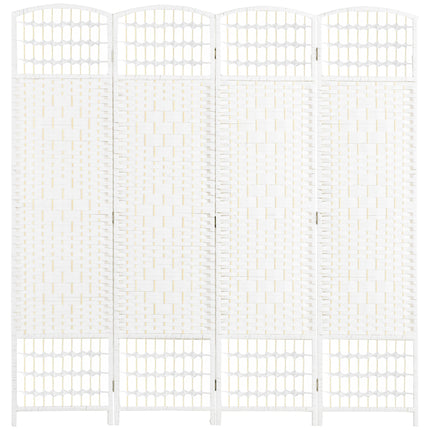 4 Panel Folding Room Divider Privacy Screen 160x170cm - White