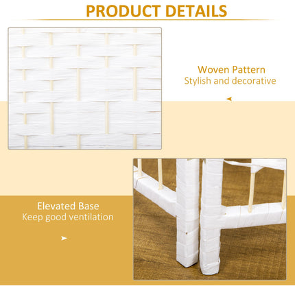 4 Panel Folding Room Divider Privacy Screen 160x170cm - White