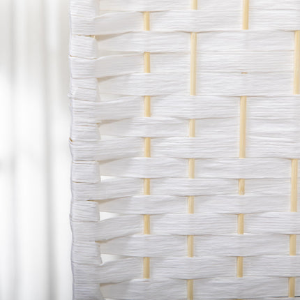 4 Panel Folding Room Divider Privacy Screen 160x170cm - White