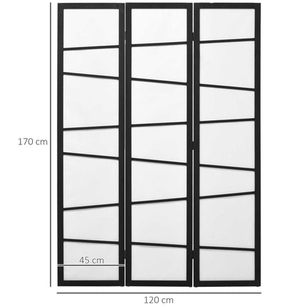3 Panel Wooden Folding Room Divider Privacy Screen for Bedroom - White