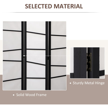 3 Panel Wooden Folding Room Divider Privacy Screen for Bedroom - White