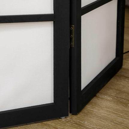 3 Panel Wooden Folding Room Divider Privacy Screen for Bedroom - White