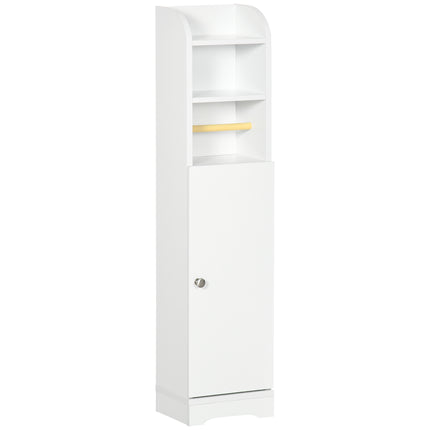 kleankin Multi-Storage Narrow Bathroom Cabinet - White