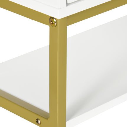 Modern Bathroom Wall Cabinet with Adjustable Shelves and Embossed Doors - White
