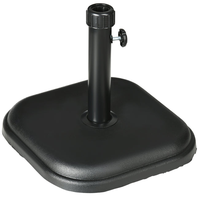 11kg Concrete Garden Parasol Base for 32mm-38mm Poles - Black