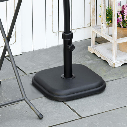 11kg Concrete Garden Parasol Base for 32mm-38mm Poles - Black