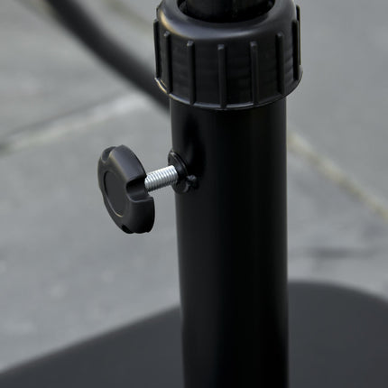 11kg Concrete Garden Parasol Base for 32mm-38mm Poles - Black