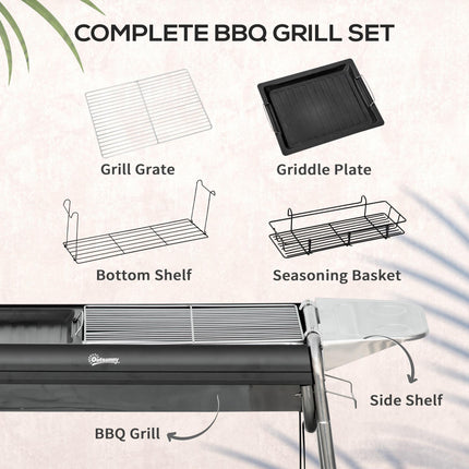 Charcoal BBQ Grill - Black