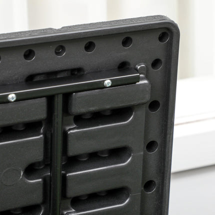 336 Litre Double Wall Outdoor Garden Storage Box with Rollers - Black