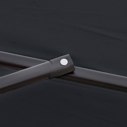 2.7m Cantilever Banana Parasol with Crank Handle and Cross Base - Black