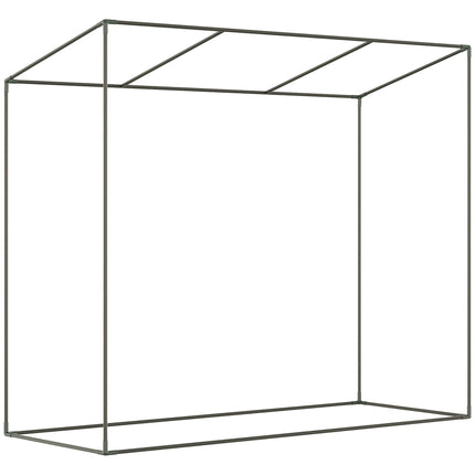 Walk-In Garden Greenhouse with Steel Frame and Window - Green