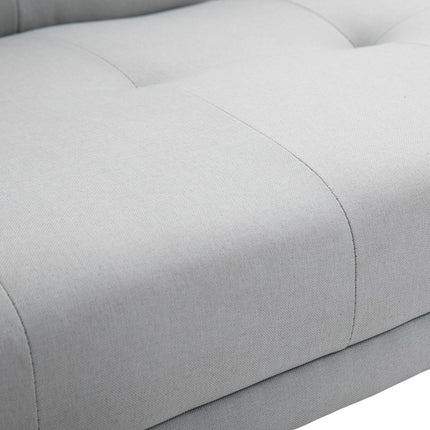 3 Seater Scandinavian Recliner Sofa Bed with Adjustable Back and Middle Table Cup Holder - Grey