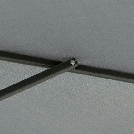 3 Metre Cantilever Parasol with Crank Handle and Cross Base - Grey