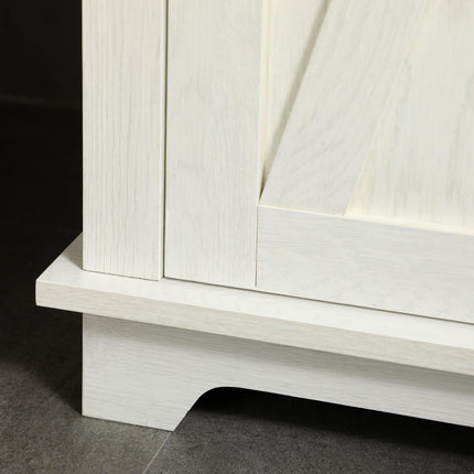 Tall Bathroom Storage Cabinet with Door & Adjustable Shelves 39.5x30x160 cm - White