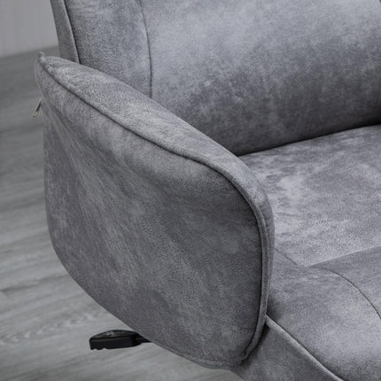 Ergonomic Mid Back Swivel Office Desk Chair for Home Study Bedroom - Light Grey
