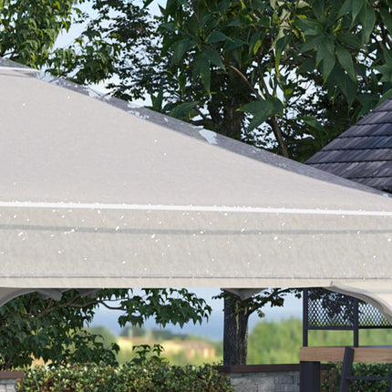3 Piece Waterproof 3x3 Metre Gazebo Cover with Secure Pull Cord - Clear