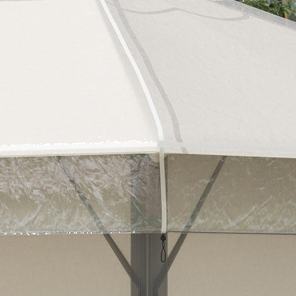 3 Piece Waterproof 3x3 Metre Gazebo Cover with Secure Pull Cord - Clear