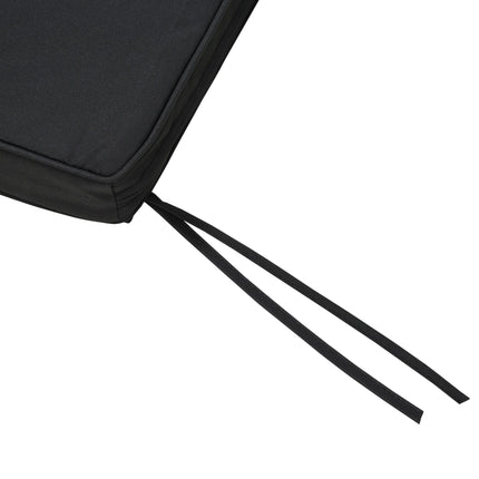 2-Seater Garden Bench Cushion Set Water Resistant - Black