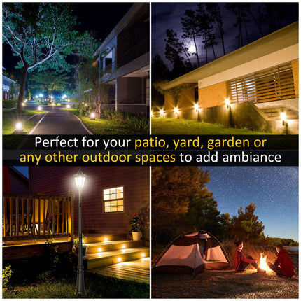 2.4 Metre LED Solar Garden Lamp Post with PIR Motion Sensor - Black