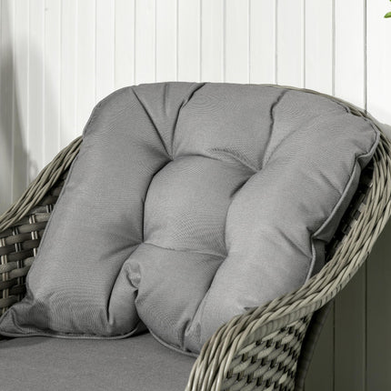 4 Piece PE Rattan Wicker Sofa Set with Cushions - Grey