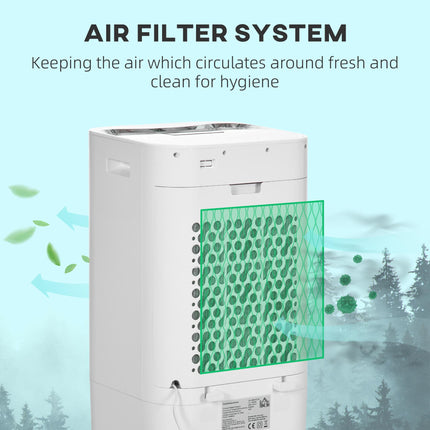 Mobile Air Cooler with 15L Tank, Oscillation & Remote Control - White