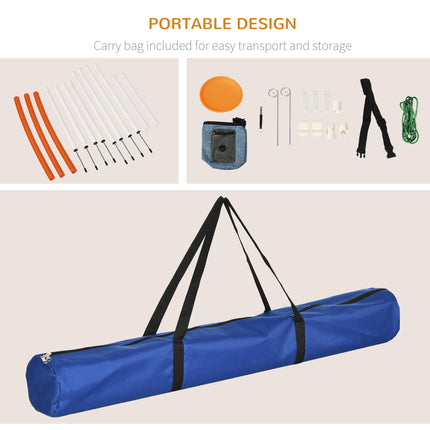 Pet Dog Agility Training Equipment Set with Carry Bag - Multicolour