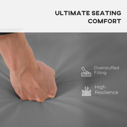 3 Piece Outdoor Seat Cushion Set for Rattan Furniture - Dark Grey