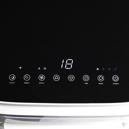 9,000 BTU Portable Air Conditioner with WiFi, Dehumidifier & Remote for 20m² Room - White